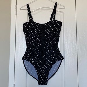 Black and White Polka Dot One Piece